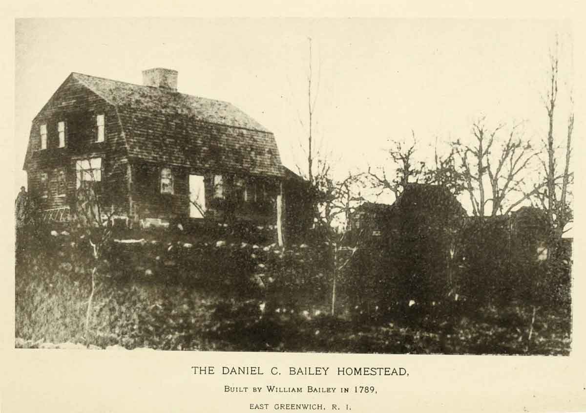 The Daniel C. Bailey house in East Greenwich, built by William Bailey in 1789.